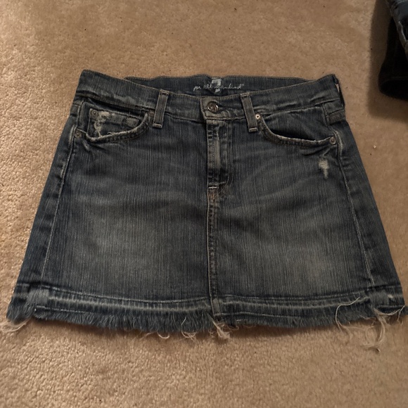 7 for all mankind denim skirt - Picture 1 of 2
